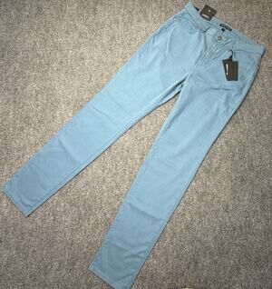 Monfrère Brando Slim Mens 36 Lagoon Blue Japanese Denim Stretch Jeans NWT NEW